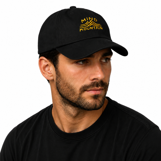 Mind Mountain Dad Hat (Yellow Logo)