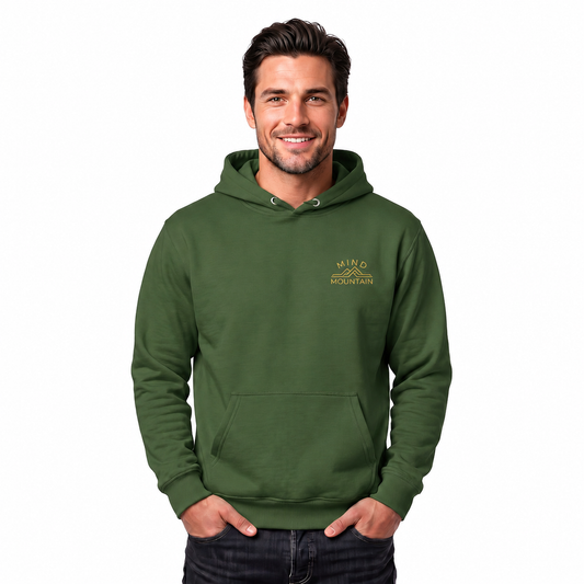 Mind Mountain Unisex Hoodie (tan logo)
