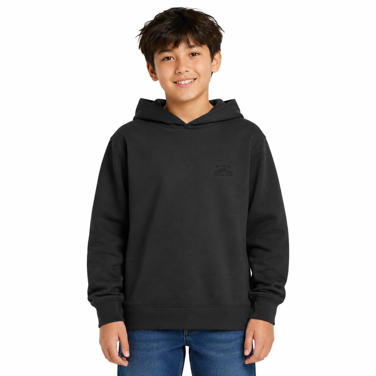 Mind Mountain | Youth Hoodie (Black Logo)