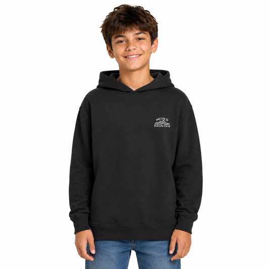 Mind Mountain | Youth Hoodie (White Logo)